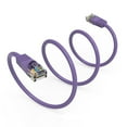 thumbnail image 3 of 1.5ft (0.5M) Cat5E UTP Ethernet Network Booted Cable 1.5 Feet (0.5 Meters) Gigabit LAN Network Cable RJ45 High Speed Patch Cable, Purple (10 Pack), 3 of 4