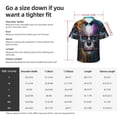 thumbnail image 5 of Pofeuu Modern Abstract Colorful Skull Print Hawaiian Shirt for Men Sleeves Casual Button Down Summer Beach Dress Shirts T-Shirts,Large, 5 of 7