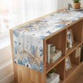 thumbnail image 6 of Table Runners 108 Inches Long Dress Scarves, Blue Beige Coastal Farmhouse Coffee/Dining/Kitchen Table Runner for Living Room, Beach Starfish Summer Eucalyptus Retro 13x108 Inch, 6 of 9