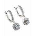 thumbnail image 2 of Arracadas Xtellar Aretes De Joyeria Fina Plata 925 Para Mujer Moissanitae sin perforacion arete largos de moda colgantes Plateado, 2 of 5