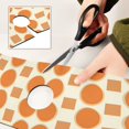 thumbnail image 6 of Yayeee Faucet Mat for Kitchen Sink 14.7" Diatomite Long Splash Guard Pad, Orange Geometric Pattern, 6 of 7
