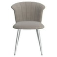 thumbnail image 2 of Chaise, Jeu de 2 en Velours et Métal - Gris, 2 of 7
