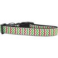 thumbnail image 1 of Christmas Sparkle Chevron Nylon Dog Collar Xl, 1 of 1