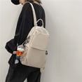 thumbnail image 3 of Mochila para estudiantes de secundaria de color sólido de moda para hombres y mujeres, bolso de mensajero informal de gran capacidad, bolso de pecho, 3 of 5