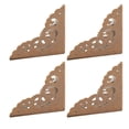thumbnail image 5 of 4 Pack Furniture Corner Protector Wooden Desk Edge Jewelry Gift Box Cabinet Corner Guard Set Bronze Color, 5 of 5