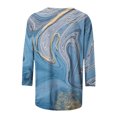thumbnail image 5 of IROINNID Discount Polyester Long Sleeve T Shirt for Women Casual Printed Loose T-shirt Blouse Round Neck Tops,Sky Blue, 5 of 5