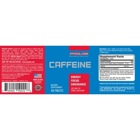 Prolab Nutrition Caffeine 200 mg 100 Tabs