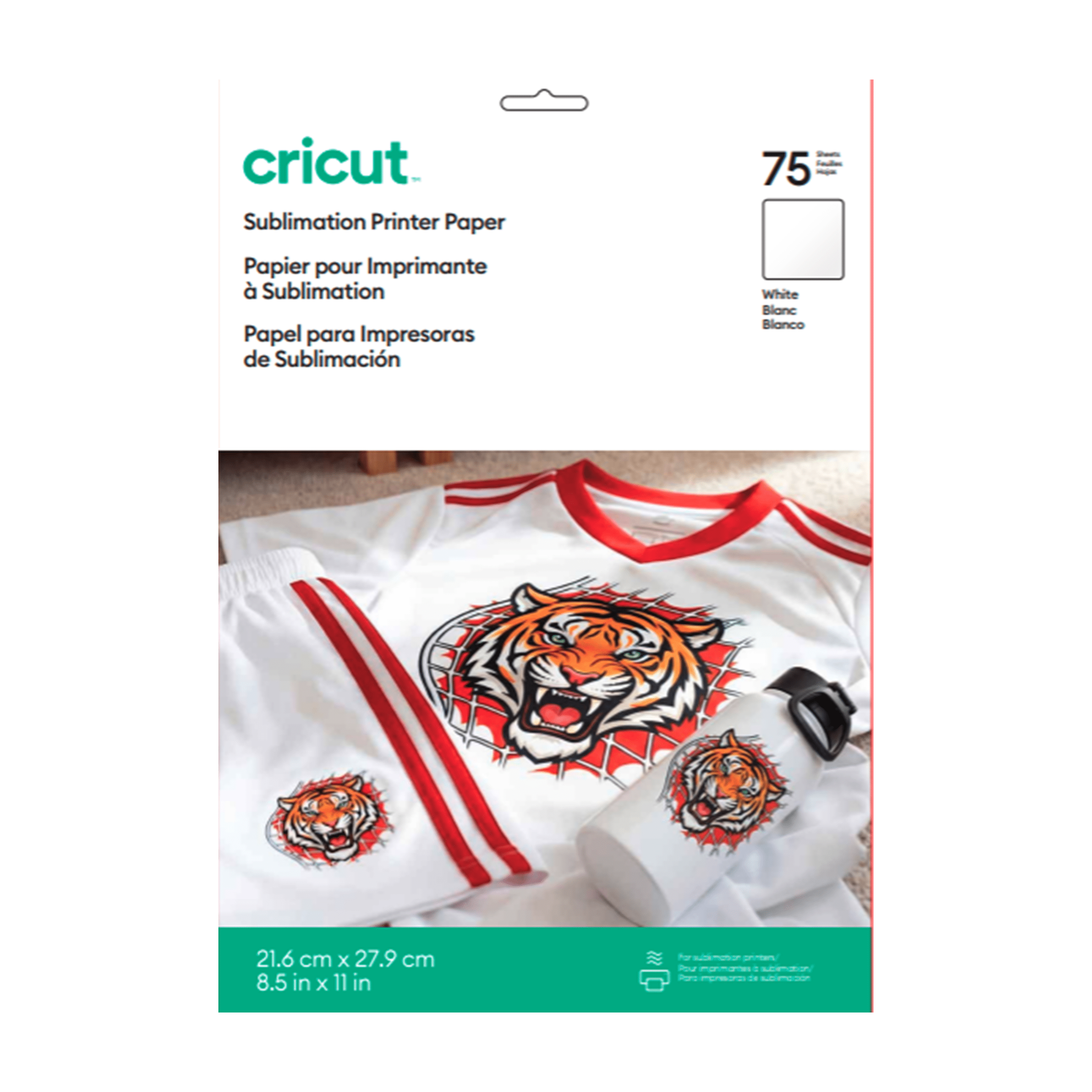 Cricut Sublimation Paper, (75) White, 8.5" x 11", White