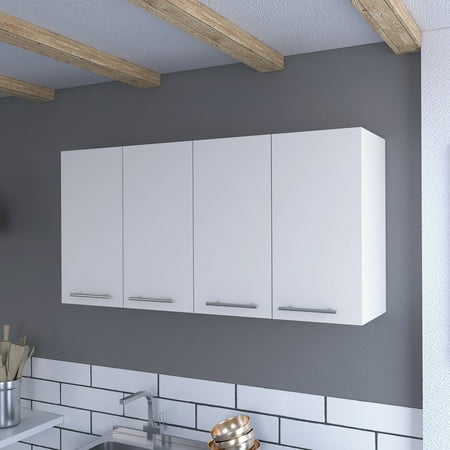 Miekor Furniture Kitchen Cabinet Durham Four Doors White Finish 122919