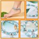 thumbnail image 4 of BRIGHTFUFU Pulsera de tobillo con temática oceánica para mujer, ajustable, para playa, joyería para pies, 4 of 8