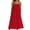 Red, variant on Horkkom Spaghetti Strap Dresses for Women V Neck Short Sleeve Solid Color Maxi Dresses Pleated Loose Casual Dresses, S-2XL