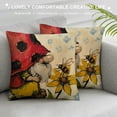 thumbnail image 3 of Qinduosi  Spring Pillow Covers of Daisy Flowers Throw Pillowcase Black Home Sofa Bedroom Living Room Holiday Cushion Case Farmhouse Decorations White, 3 of 5