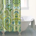 thumbnail image 4 of Green Ethnic Paisley Pattern Shower Curtain 36"x72" ,Bathroom Decorative Shower Curtains Set with 12 Hooks,Modern Waterproof Washable Shower Curtain, 4 of 6