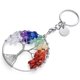 thumbnail image 2 of 7 Chakra Árbol de la vida Llavero de cristal Piedras preciosas Cristales curativos Llavero Plata Id Tag Llavero de coche, 11 Feliz Sencillez, 2 of 5