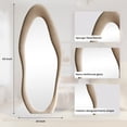 thumbnail image 3 of Melodieux 24"x 63" Free Standing Irrefular Wavy Full Length Mirror, 3 of 7