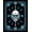 Black Blue, Pattern 2, variant on ODIKA Gothic Ghost Skull Horror Occult Pentagram Skeleton Wings Border for Playroom, Bedroom, Reading Nook, Pet Friendly & Kids Safe Play