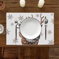 thumbnail image 4 of Christmas Savings! Caoblia Christmas Placemats 12x18" Washable Wipeable Heat-Proof Christmas Printing Placemats for Kitchen, Dining Table, Holiday, Party Decor Supplies, Christmas Decorations, 4 of 6
