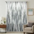 thumbnail image 2 of Sage Green Grey Vintage Semi Sheer Curtains Drapes for Living Room, Bedroom, French Doors Window 108 Inches Long, Retro Abstract Art Rod Pocket Chiffon Curtain Drapery Voile Draperies Panel, 2 of 8