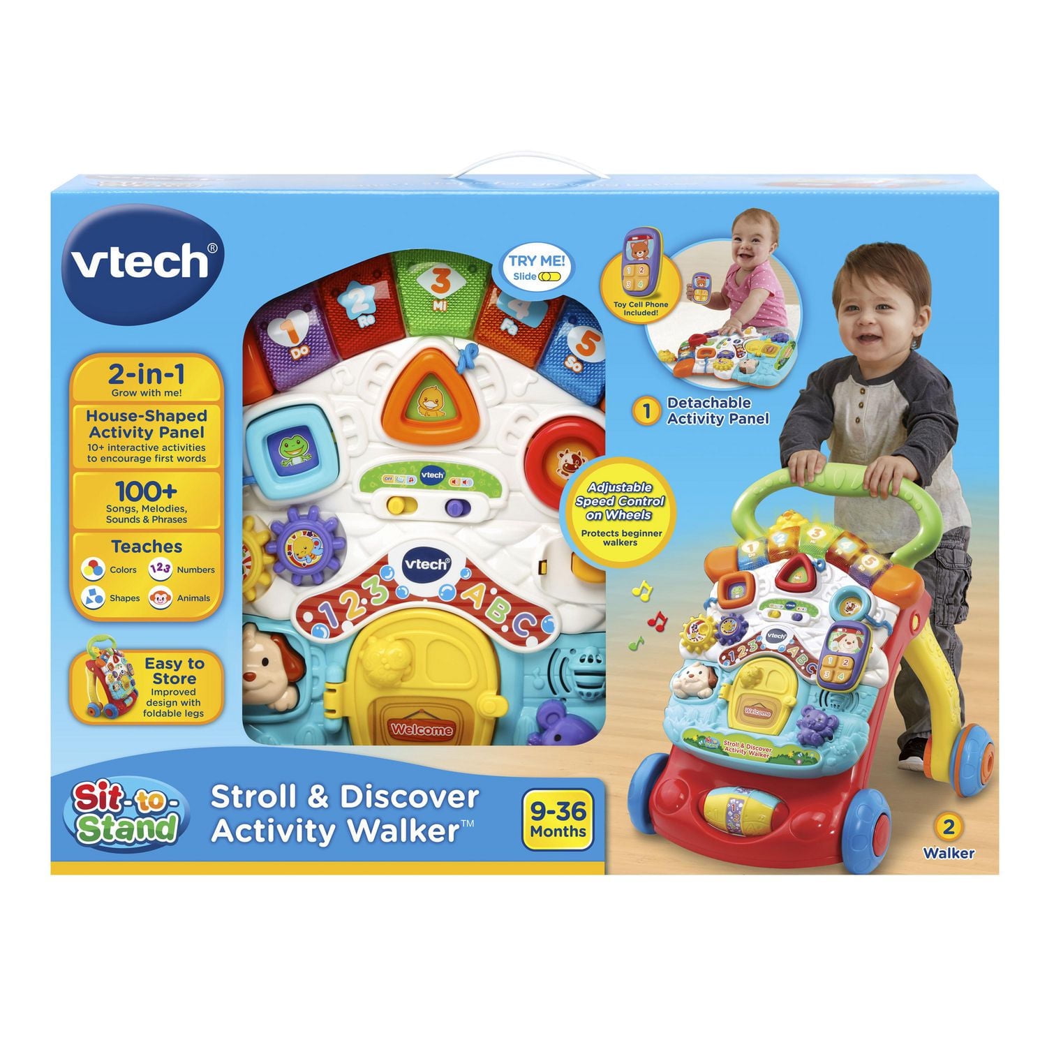 VTech Stroll & Discover Activity Walker - English Version, 9-36 Months