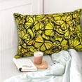 thumbnail image 5 of KLL Yellow Butterflies Pillow Covers Envelope Closure,Super Soft and Cozy Fuzzy Fleece Pillow Case Cover 20"x30", 5 of 7