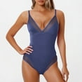 thumbnail image 2 of Diufon Women's Bikini Swimsuit Backless Deep V Neck Ruched Slim Swimwear Summer Beach Bathing Suits with Pads, 2 of 4