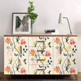 thumbnail image 4 of 1 Roll Green Plants Wallpaper 39.4"x17.7" Pastoral Rustic Flowers Birds Removable Waterproof Peel And Stick Wallpaper Refrigerator Speaker Dryer Cabinet Oven Appliances Furniture Room Background Kitch, 4 of 4