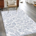 thumbnail image 2 of Light Blue Dandelion Area Rugs 2.7'x5', Washable Small Throw Rugs for Kitchen Bedroom, Spring Flowers Modern Minimalist Indoor Outdoor Rug Non-Slip Low Pile Carpet Runner Reversible Floor Mats, 2 of 8