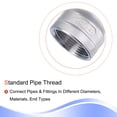 thumbnail image 3 of Uxcell 1-1/4x1 BSPT Female Thread Stainless Steel Reducer Pipe Fitting Coupling, 3 of 5