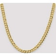 thumbnail image 3 of 14K Yellow Gold 7.2mm Lightweight Flat Cuban Chain (20 X 7.2) Made In South Africa lcb180-20, 3 of 5