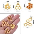 thumbnail image 3 of 50pcs Enamel Honeycomb Charms Pendants Alloy Bee Honeycomb Open Back Bezel Pendant for Necklace Bracelet DIY Crafts Jewelry Making, 3 of 7
