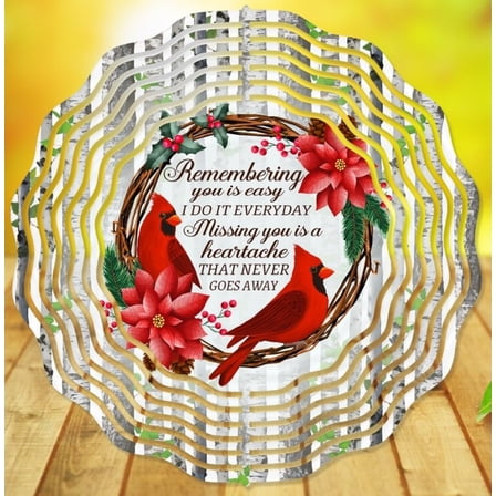 Cardinal 10-Inch Wind Spinner, Outdoor Garden Yard Décor