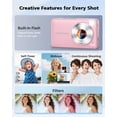 thumbnail image 4 of Zostuic Digital Camera, 4K 64MP Video Camera with Front & Rear Lens, 2.8" HD Display, 16X Zoom, Rechargeable Battery, Lightweight for Travel, Vlogging & YouTube,Pink, 4 of 6