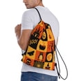 thumbnail image 3 of Bingfone Halloween Banner Symbols Drawstrings Backpacks Bags For Men Women Gym Drawstrings Bag, 3 of 9