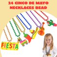 thumbnail image 4 of Joyfy 24Pcs Cinco de Mayo Beaded Necklace Mexican Fiesta Birthday Party Decorations Supplies Favor, 4 of 5