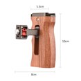 thumbnail image 3 of Adjustable Wooden Camera Cage Handle Left/Right Side Hand Grip 3/8 Inch Screw ARRI-Style Mount with, 3 of 8