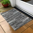 thumbnail image 6 of Addison Rugs Chantille Indoor/Outdoor Transitional Stripes Black Washable Rectangle Rug, 1'8" x 2'6", 6 of 6