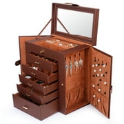 Huge Leather Jewelry Box / Case / Storage LJC-SHD5BN (Brown)