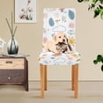 thumbnail image 4 of Yayeee 2 Pack Dining Chair Covers Stretch Parson Chairs Slipcovers Seat Protector, Cartoon Doodles, 4 of 6