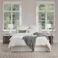 thumbnail image 3 of Pemberly Row Transitional Cotton Linen Blend Ivory Queen Duvet, 3 of 6
