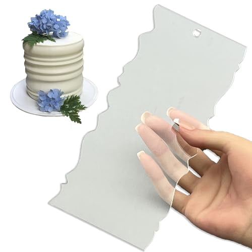 CakeSafe Grattoir à Glaçage pour Décoration de Gâteau Acrylique Transparent, Outil à Crème Glacée (Elizabeth))
