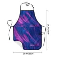 thumbnail image 5 of Naloa 1Pack Adjustable Bib Apron Waterdrop Resistant Cooking Kitchen Aprons for Women Men Chef, Neon Gradient Blue Print, 5 of 8