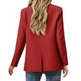 thumbnail image 7 of Xingpeng Leopard Print Lined Blazer for Women Fall Business Casual Jacket Long Sleeve Notch Lapel Work Office 2026 Red L, 7 of 7