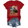 thumbnail image 4 of TOWED22 Women's America 250 Merchandise 250th Anniversary USA Shirt American Flag T Shirt 4th of July 1776 2026 Independence Day Tee(Red,S), 4 of 8