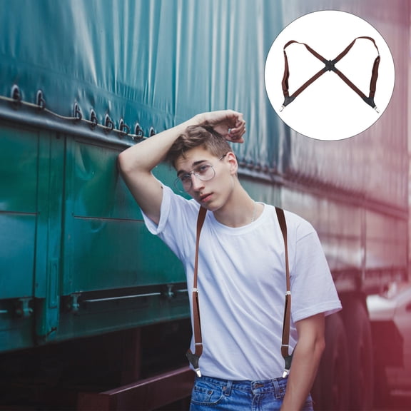 PENIKOKO 1Pc Comfortable Adjustable Clip-on Elastic Suspender for Casual and Party Trousers