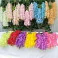 thumbnail image 5 of MOQIN Long Flower Branch Flower Wall Hanging Wedding Wisteria Flower Wedding Arch Decoration Rattan 8 Bundles Artificial Flowers, 5 of 9