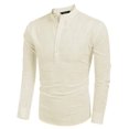 thumbnail image 4 of COOFANDY Men's Cotton Linen Shirts Long Sleeve Casual T-Shirts Hippie Summer Beach Tops, 4 of 6