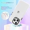 thumbnail image 3 of for iPhone 14 Pro Max Case Cute Crystal Luxury Back Clear & Matte Bumper Silicone Shockproof Protective Case for Girls Women + Screen Protector iPhone 14 Pro Max Case -White, 3 of 12