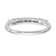 thumbnail image 5 of Solid 14K White Gold Nine Stone Diamond Wedding Ring Band with CZ Cubic Zirconia Size 7, 5 of 8