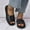 Black, variant on Bedroom Slippers Women Trendy Comfortable Sandals Women Summer Soft EVA Slides Square Toe Slide Sandals Knitted BOHO Beach Slide Sandals Outdoor Sandals