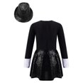 thumbnail image 2 of JanJean Kids Girls Ringmaster Circus Outfit Sequins Bowtie Tutu Dress with Hat Magic Performance Black 14, 2 of 7